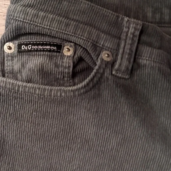 D & G Dolce Gabanna Vintage Corduroy Pants Size 44 IT - Picture 3 of 11